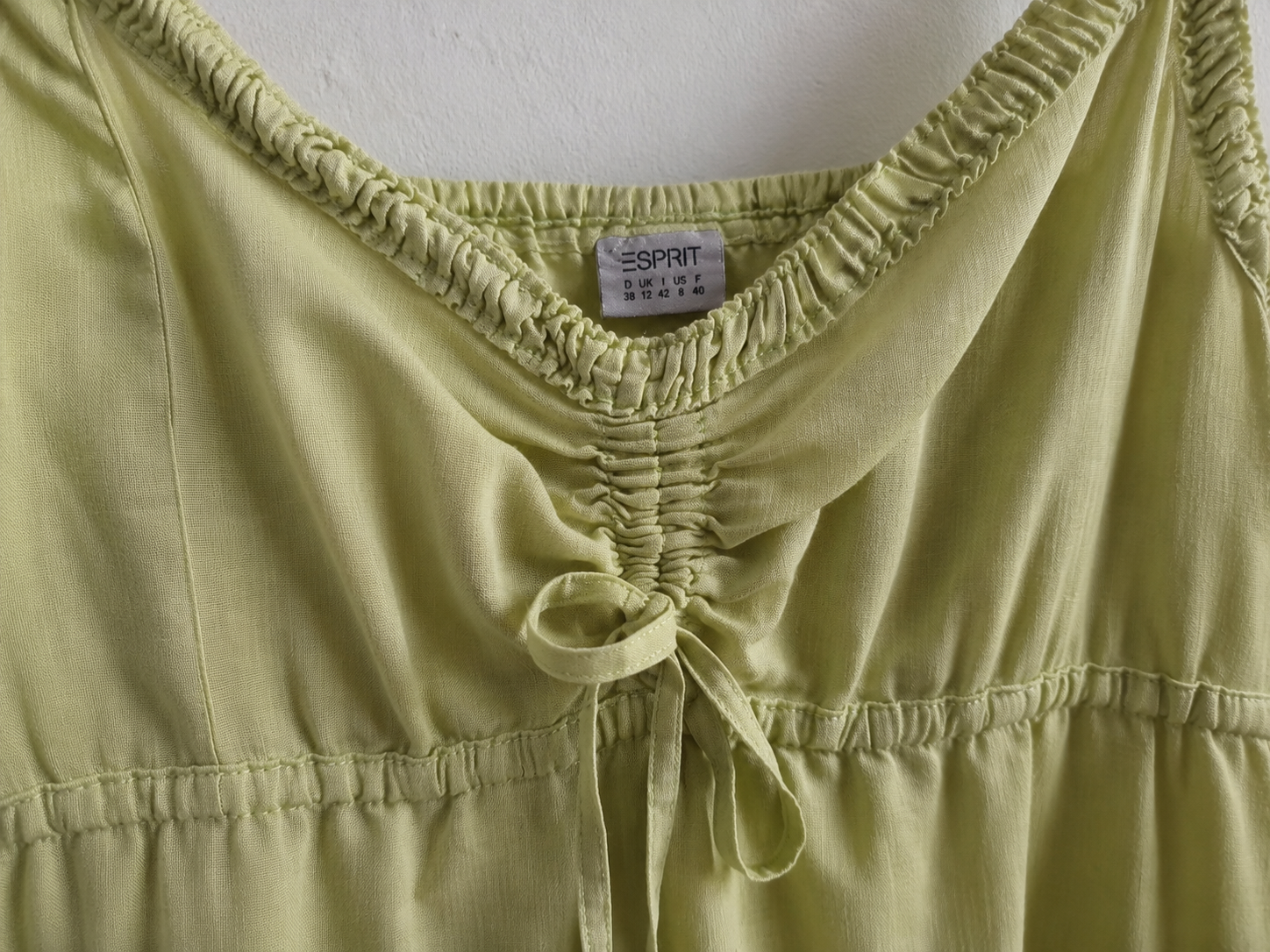 Esprit Light Lime Tiered Strap Dress - Detail