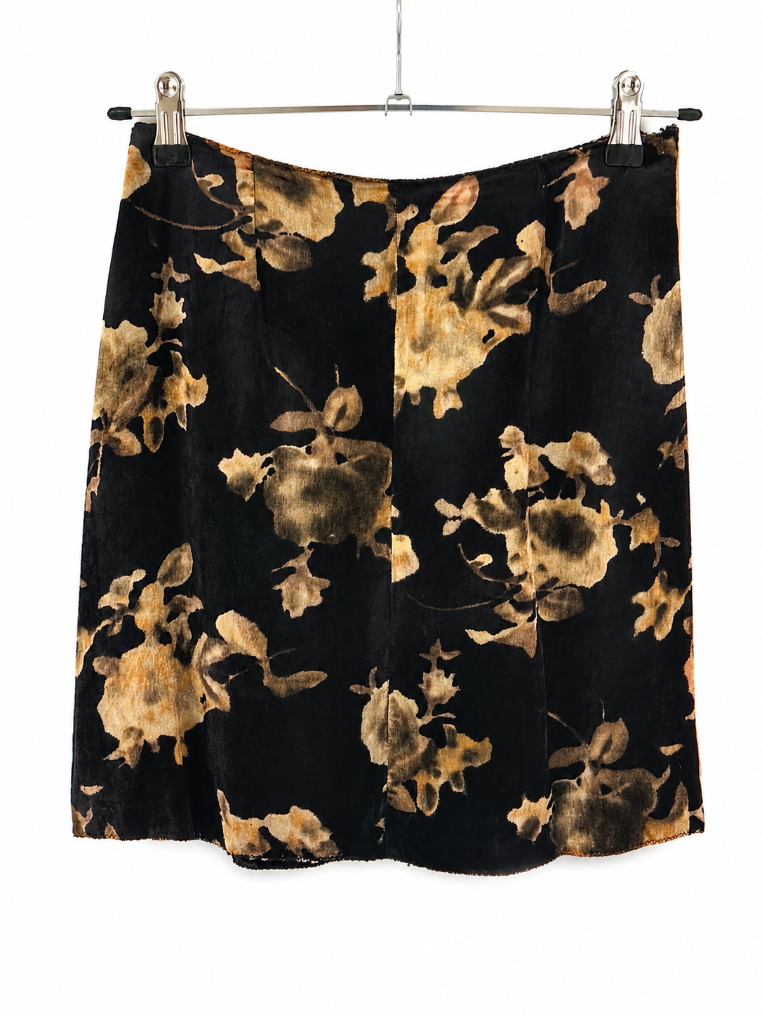 Mariella Burani Floral Velvet Mini Skirt - front