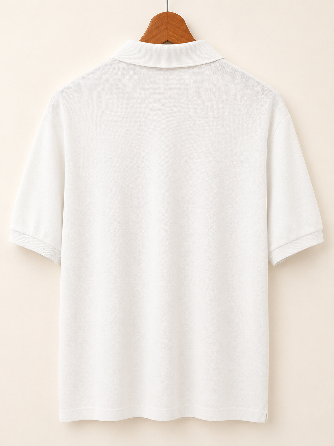 Vintage Lacoste White Classic Piqué Polo Shirt - back