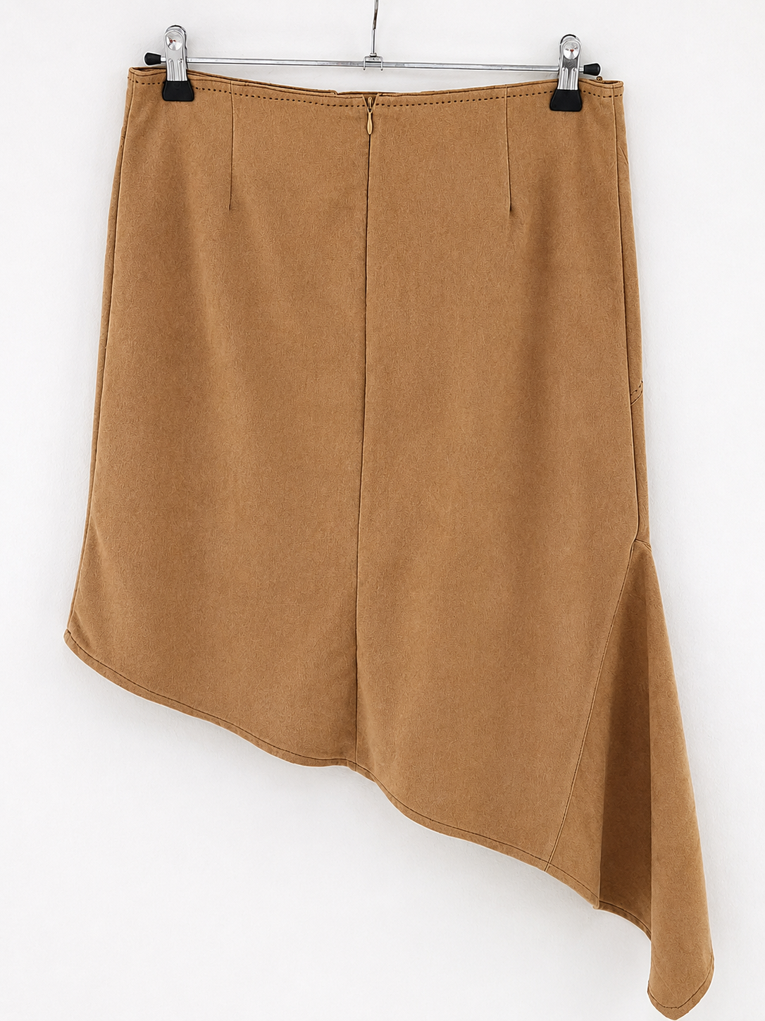 Y2K Asymmetric Faux Suede Lace-Up Skirt - back